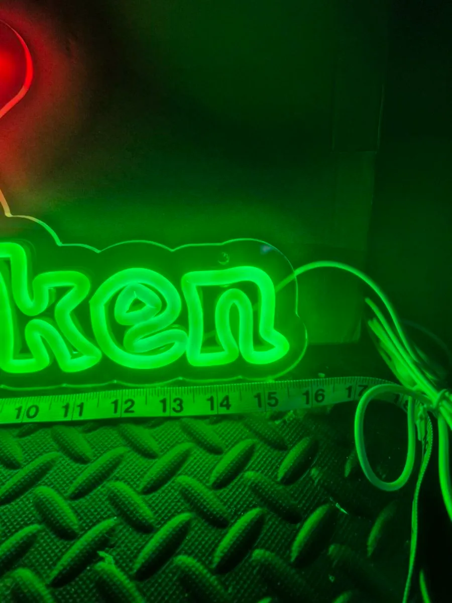 Heineken lager beer electric neon bar mancave sign - Image 4