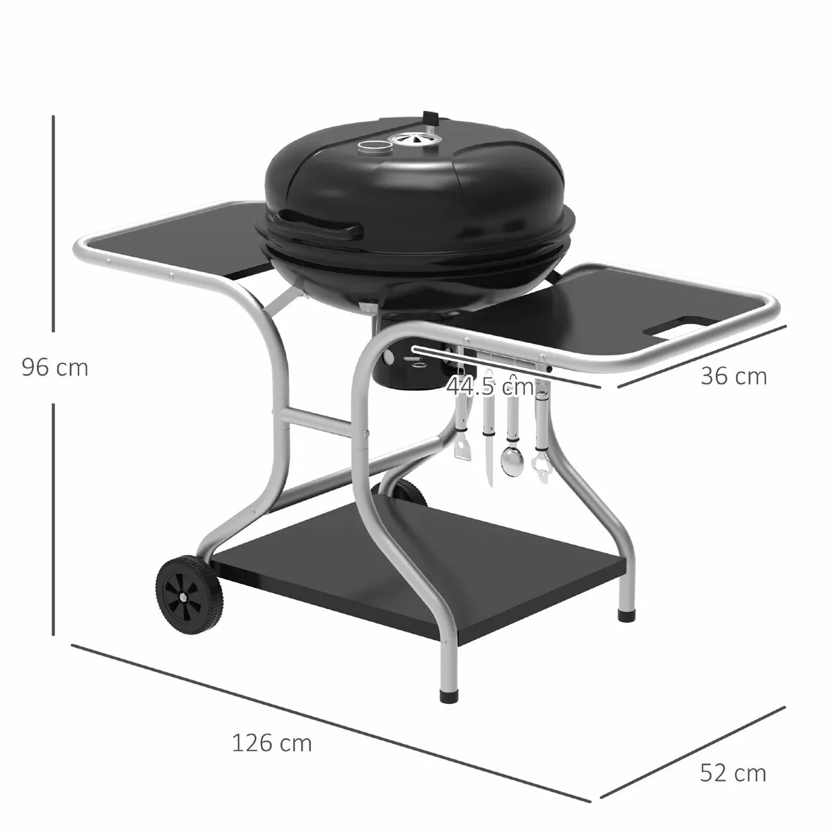 Portable Charcoal Kettle Grill Outdoor Barbecue - Image 2