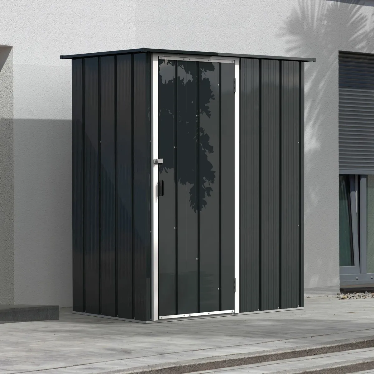 Easy-Store 5x3 Steel Garden Shed Green or Grey . - Image 4