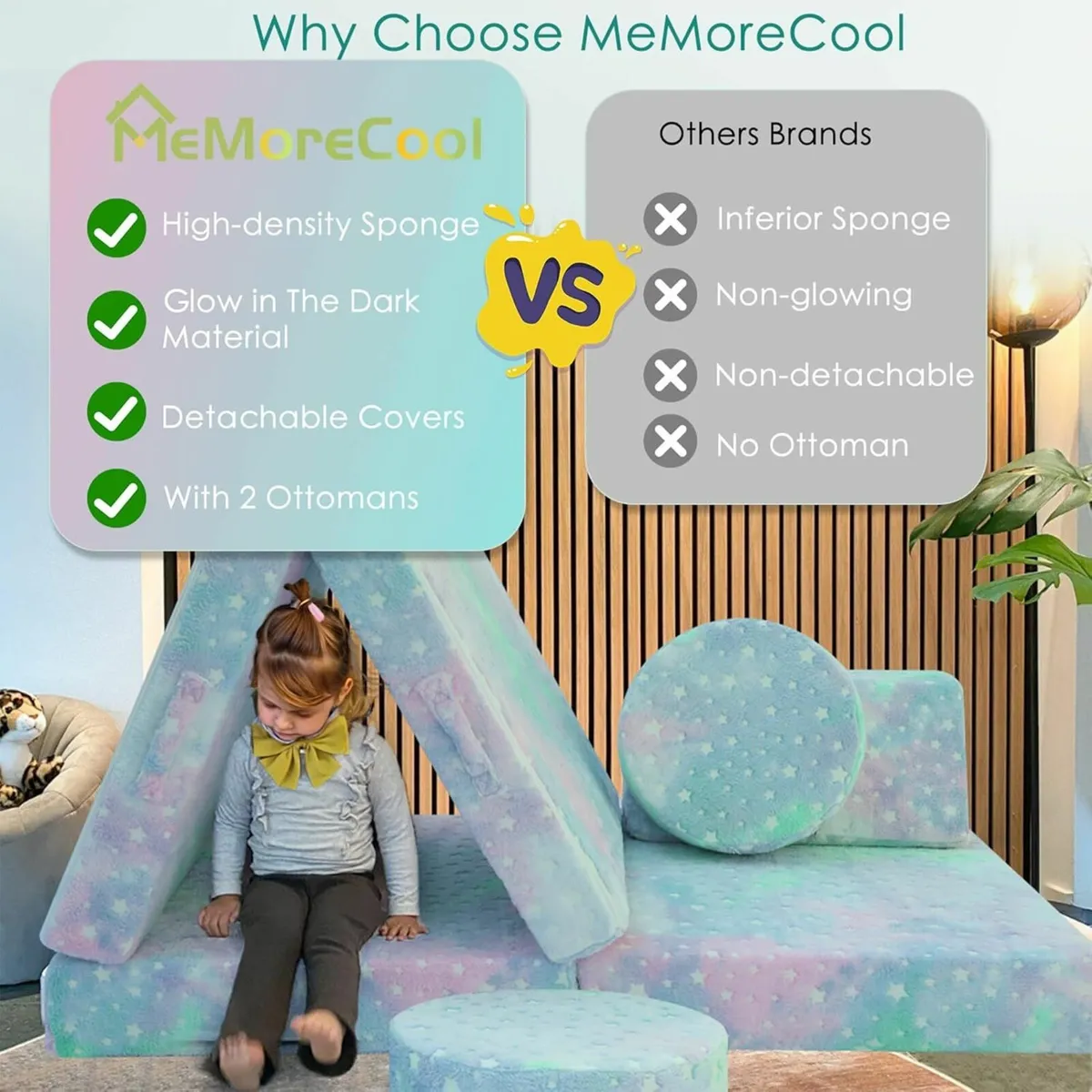 Kids Play Sofa Bed, Glow Sofa Modular Armchair - Image 4