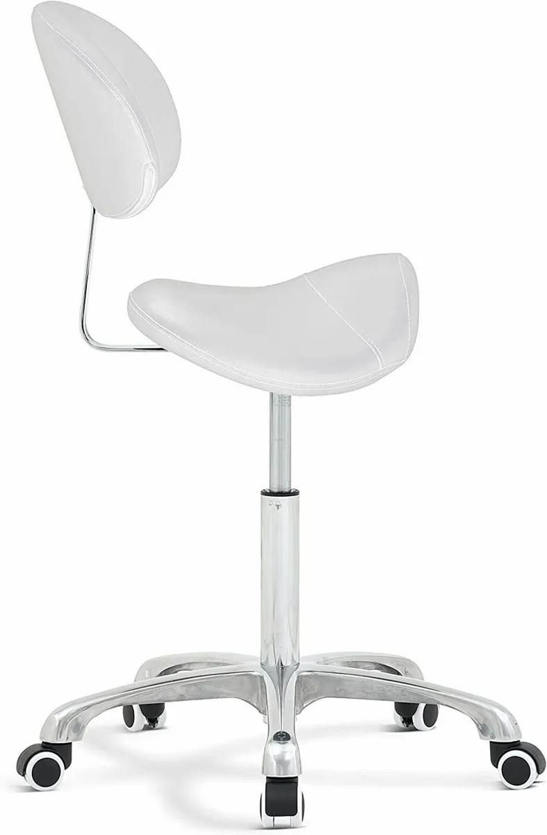 Hydraulic Saddle Stool  Massage Rolling Work Chair - Image 2
