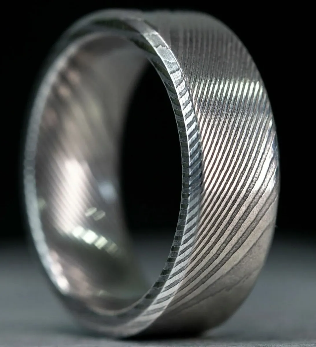 Damascus Steel Hand Forged mens ring