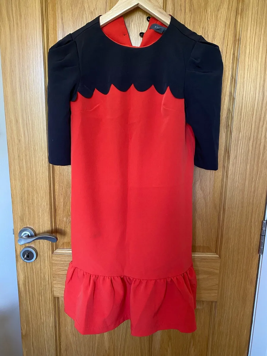 Red & Black Scallop Dress | Uk 6 - Image 1