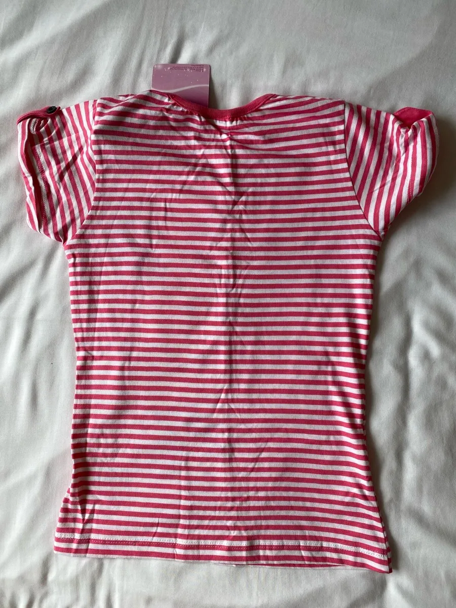 Disney Minnie Mouse Pink & White Striped Top - Image 3
