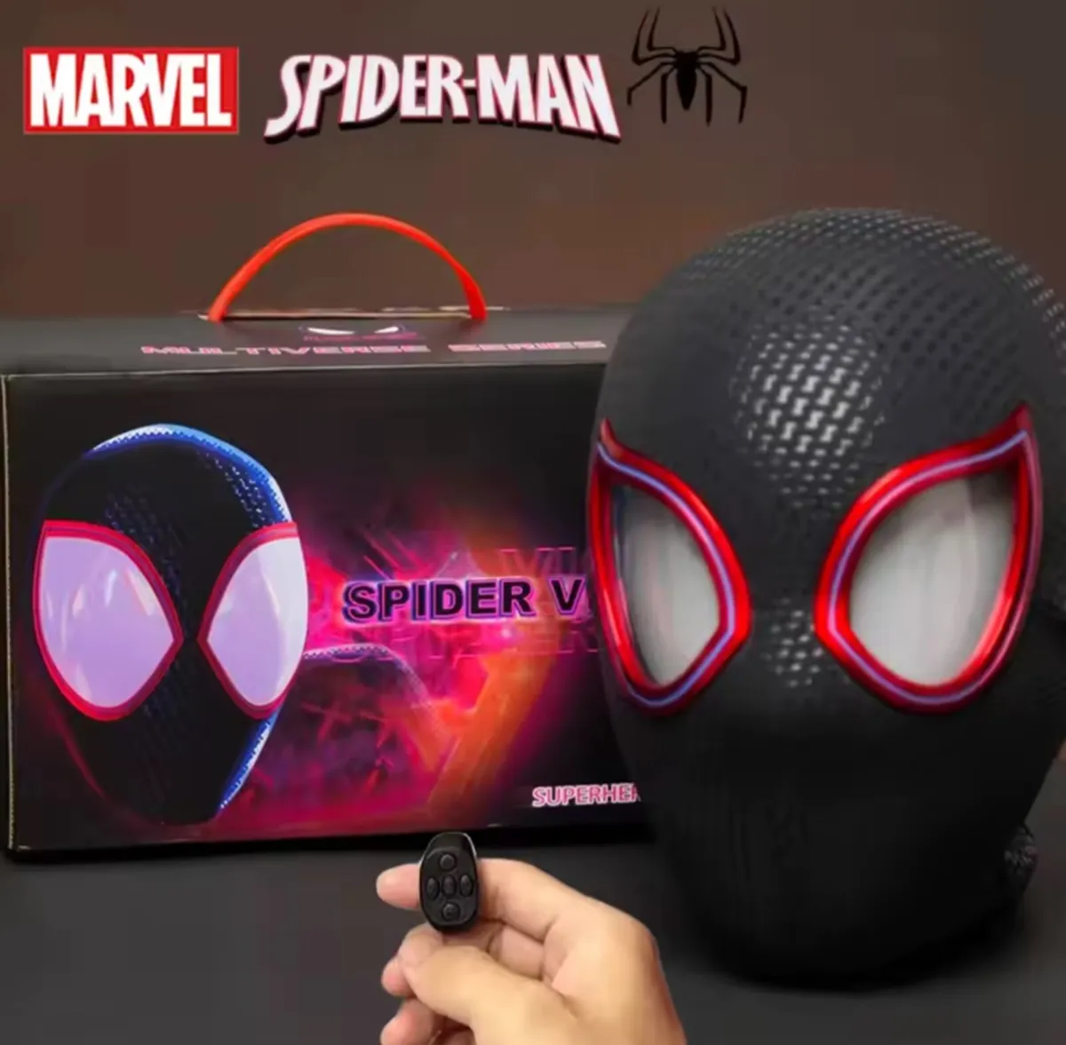 Marvel Mascara Miles Spiderman Headgear Cosplay Mo - Image 2