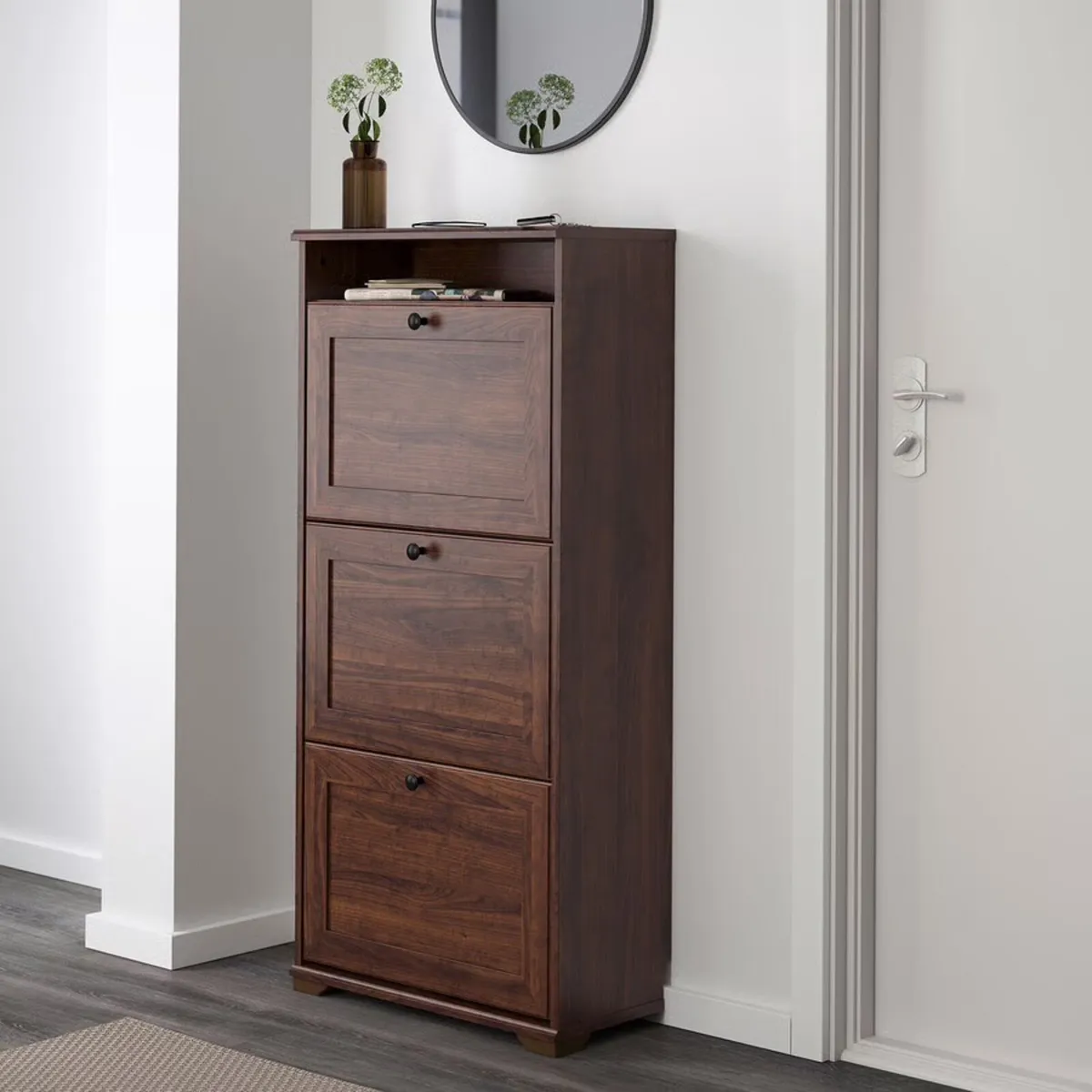 IKEA BRUSALI Shoe Cabinet – Brown - Image 1