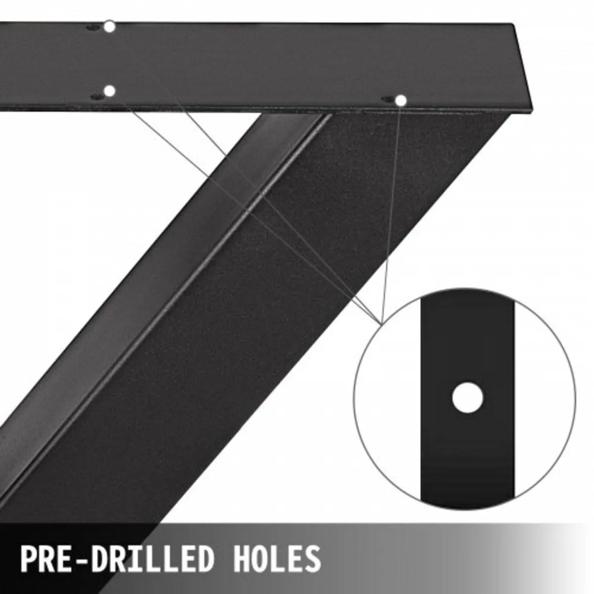 Metal Table Legs 28.3 x 23.6 Inch Black Table Legs - Image 4