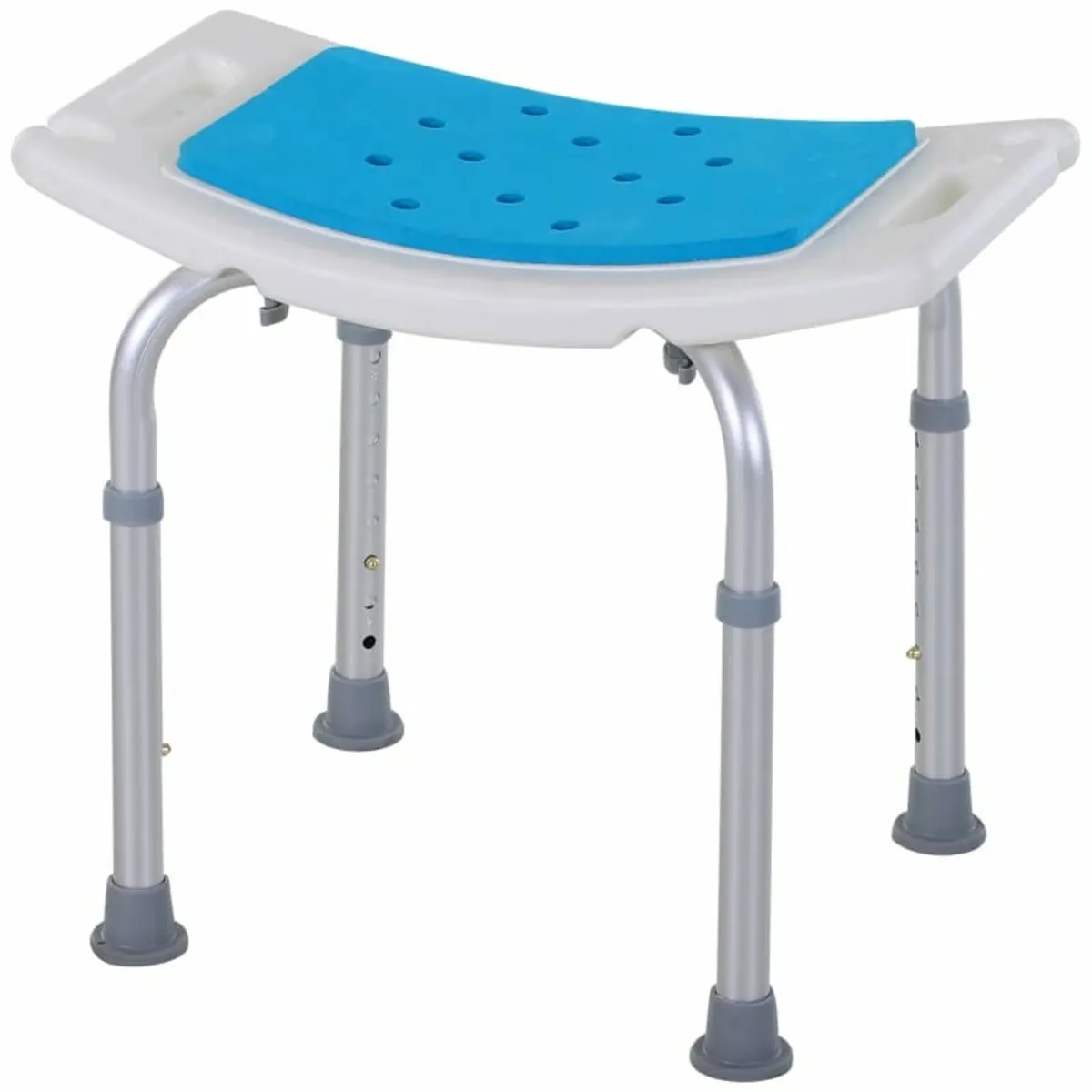 6-Level Height Adjustable Aluminium Bath Room Stoo - Image 1