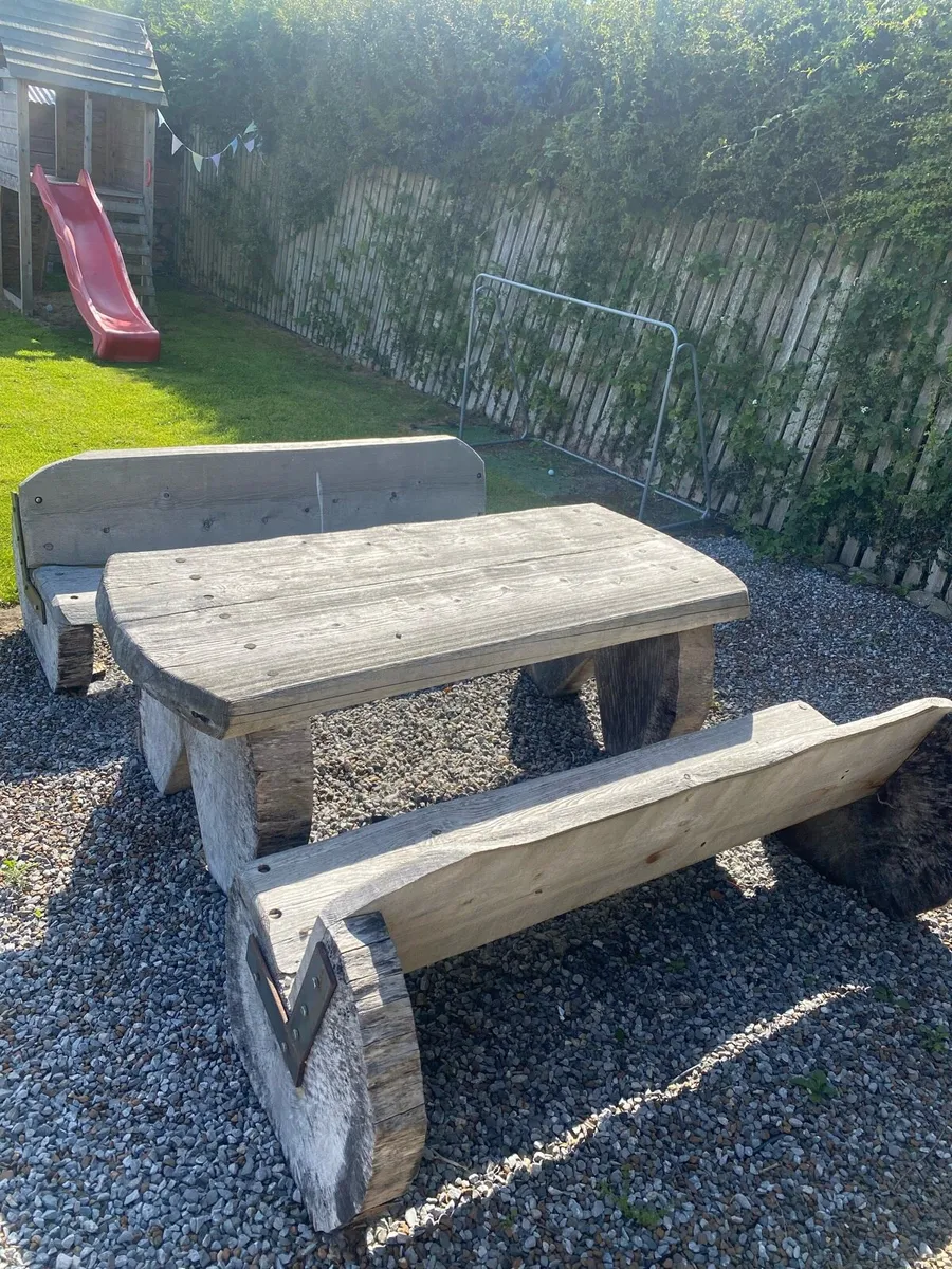 Cedar Table & Benches - Image 2