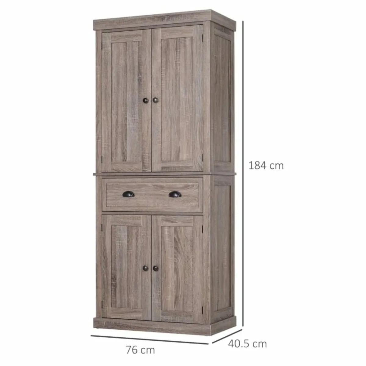 Freestanding Kitchen Cupboard, 184cm Tall Storage - Image 2