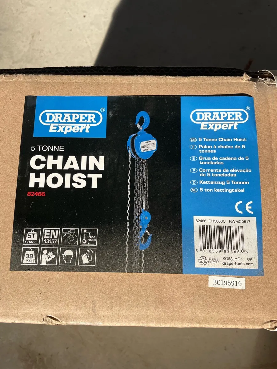 Draper 5 tonne chain hoist