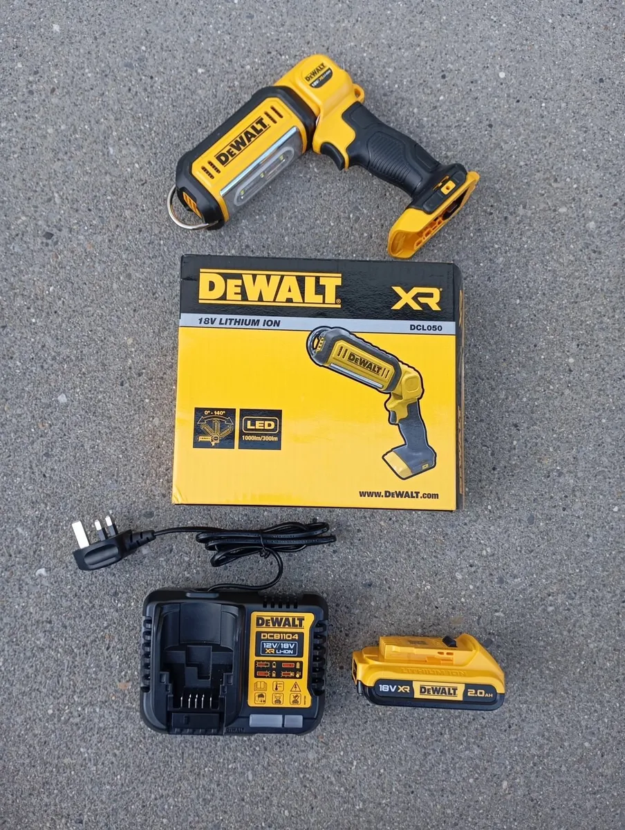 DeWalt LED Torch with Battery and Charger (New) - Image 1