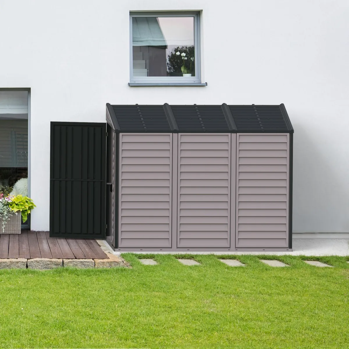 Sidemate 4x8 Vinyl Garden Sheds.Maintenance Free - Image 4