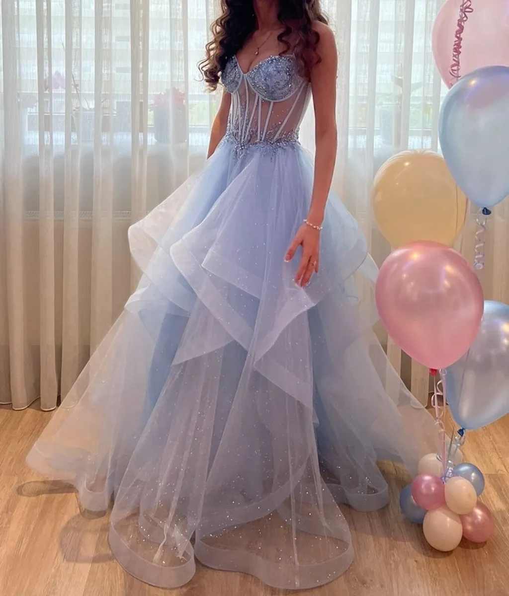 Blue debs/prom dress - Image 1