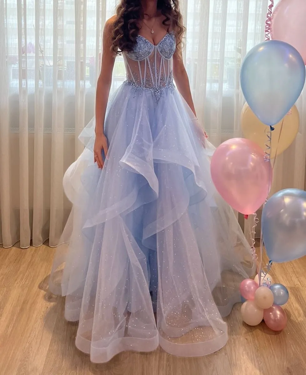 Blue debs/prom dress - Image 4