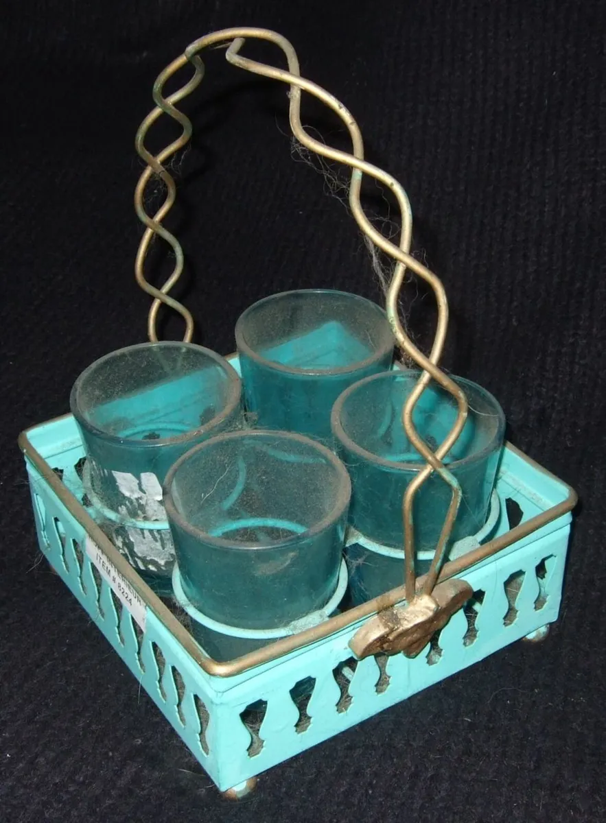 Vintage Shot Glasses & Caddy - Image 2