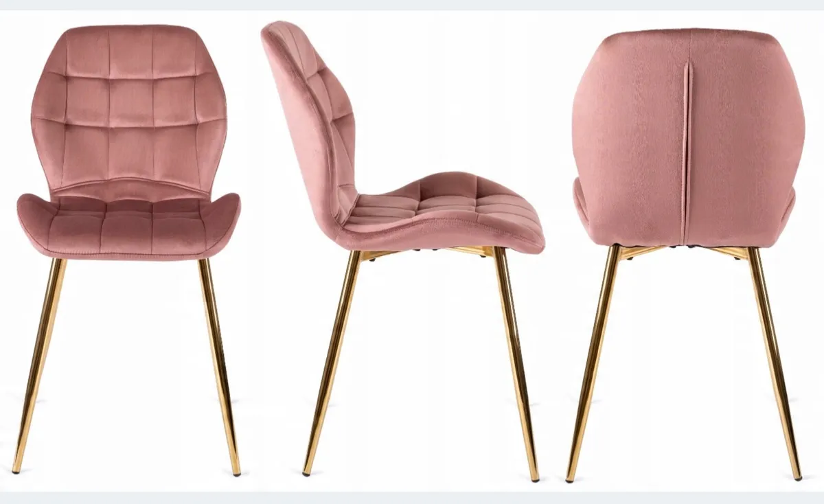 4 Glamour Chair Upholstered Living Room Dining Roo - Image 2