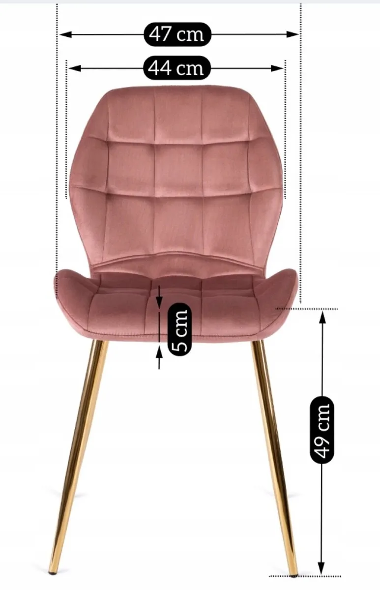 4 Glamour Chair Upholstered Living Room Dining Roo - Image 4