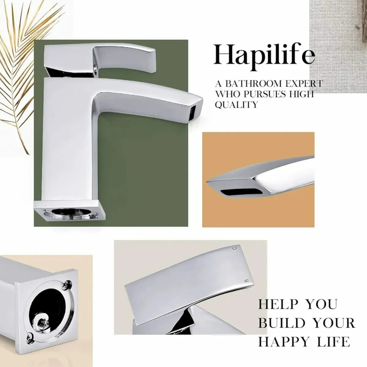 Basin Taps Waterfall with Pop up Waste Square Bath - Image 2