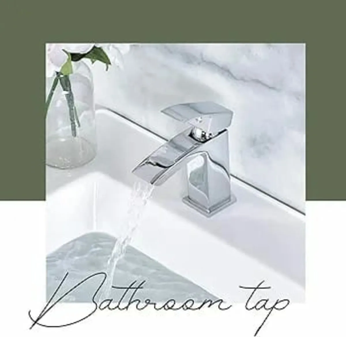 Basin Taps Waterfall with Pop up Waste Square Bath - Image 3