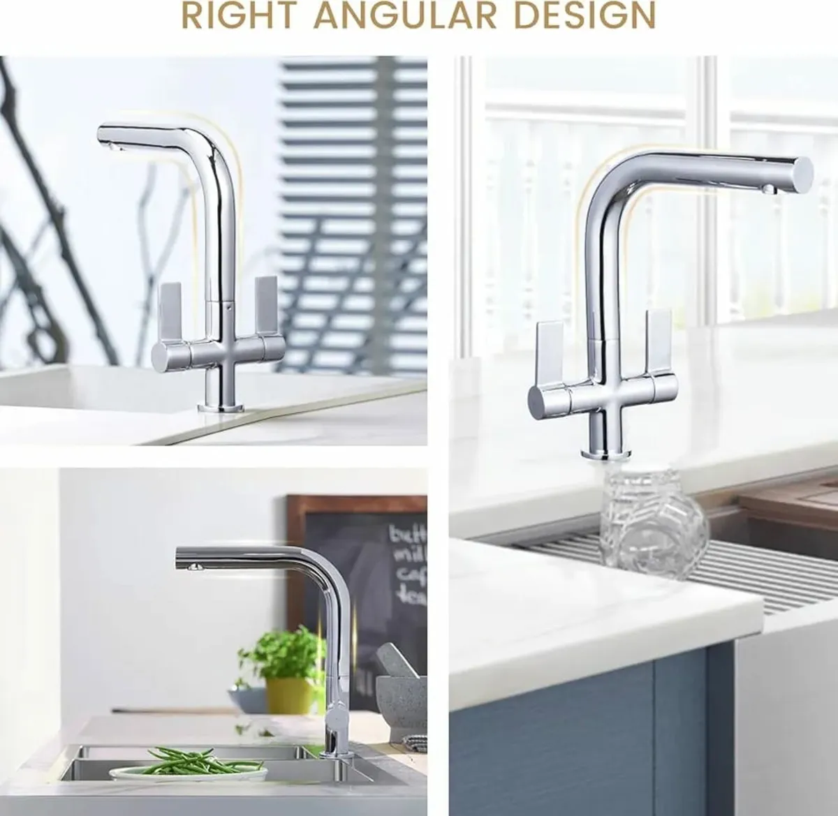 Hapilife Kitchen Sink Mixer Taps Special Dual Leve - Image 2