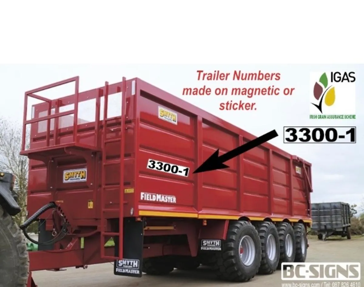 IGAS TRAILER NUMBERS MADE - Image 1