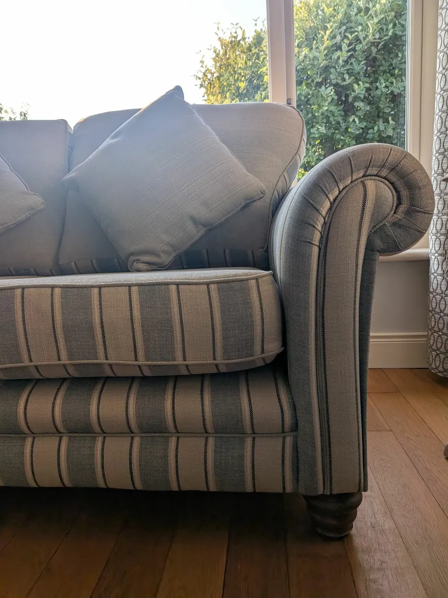 2 seater sofa with matching footstool - Image 3
