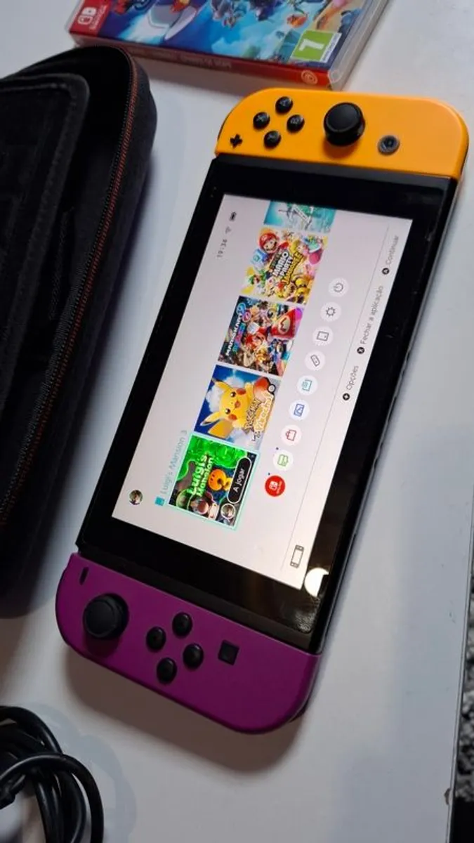 Nintendo Switch - Neon Purple/Orange - Image 2