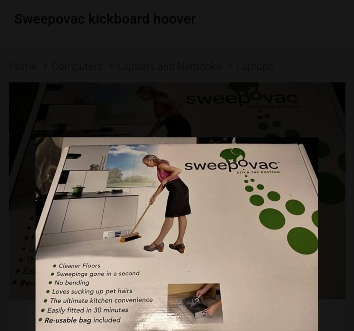 Sweepovac kickboard hoover