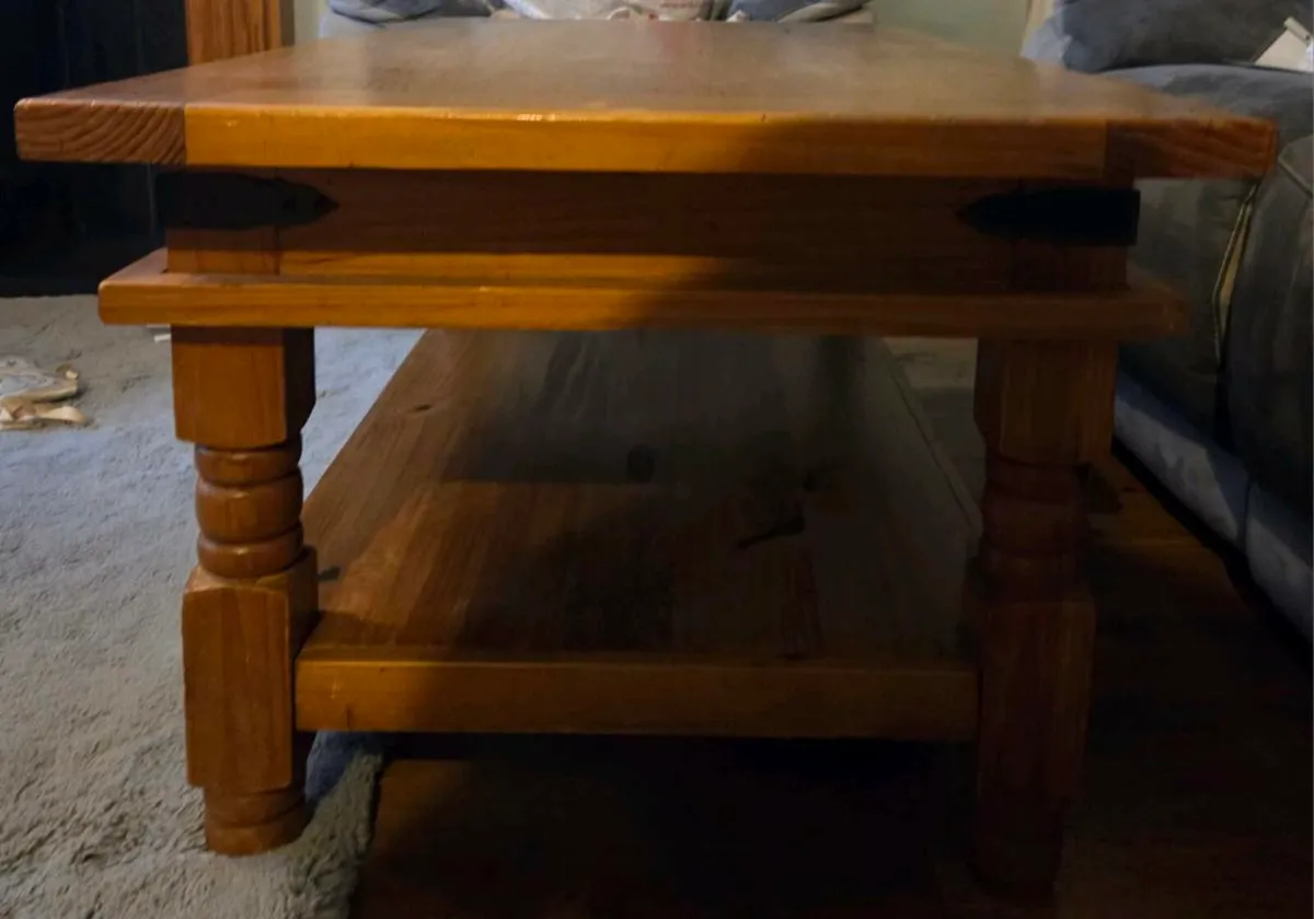 Pure wood coffee table - Image 2