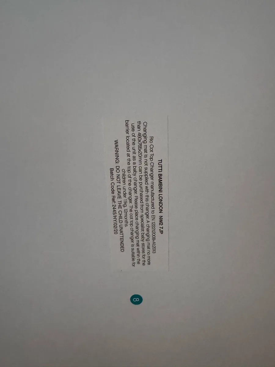 Cot top changer/ Changing table/top - Image 3