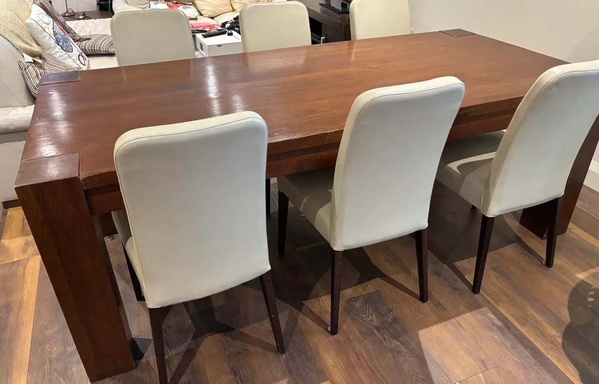 Dining Table and Six Chairs - Image 1