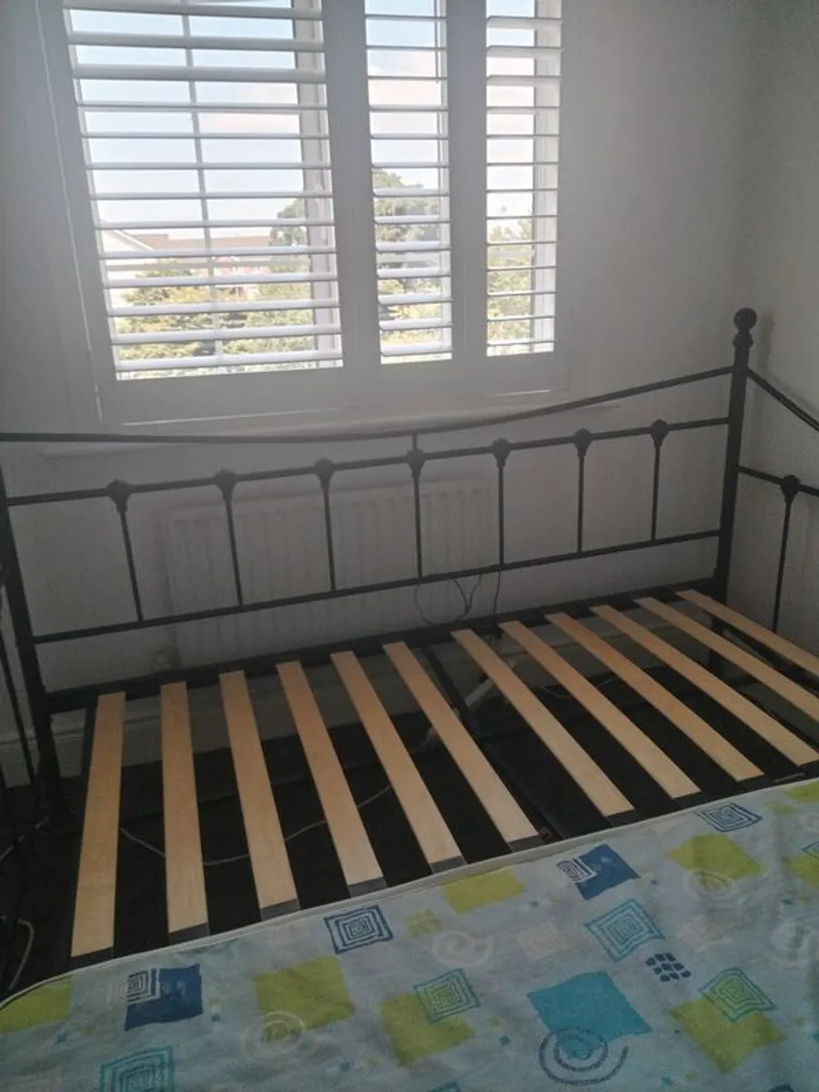 double day bed for sale very good condition two mattresses collection only - Image 2