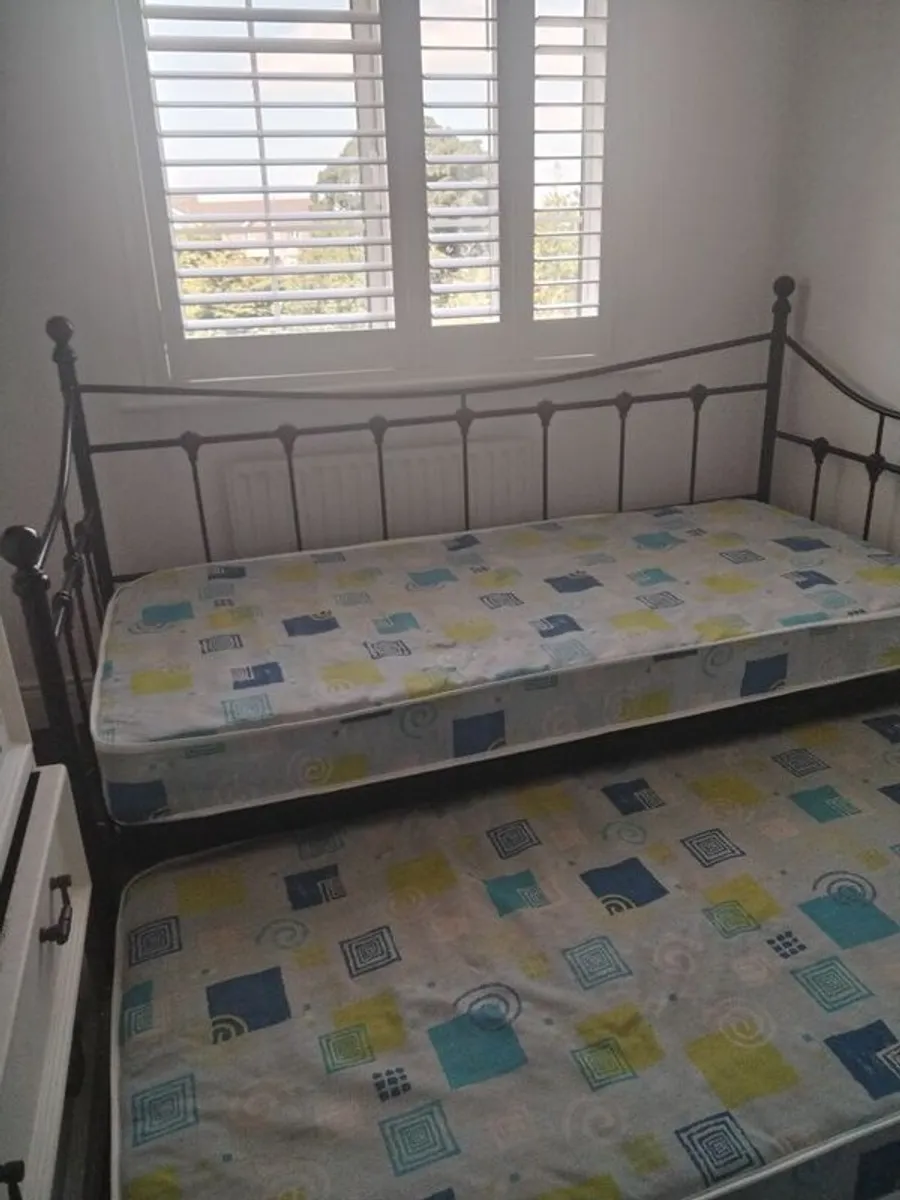 double day bed for sale very good condition two mattresses collection only - Image 4