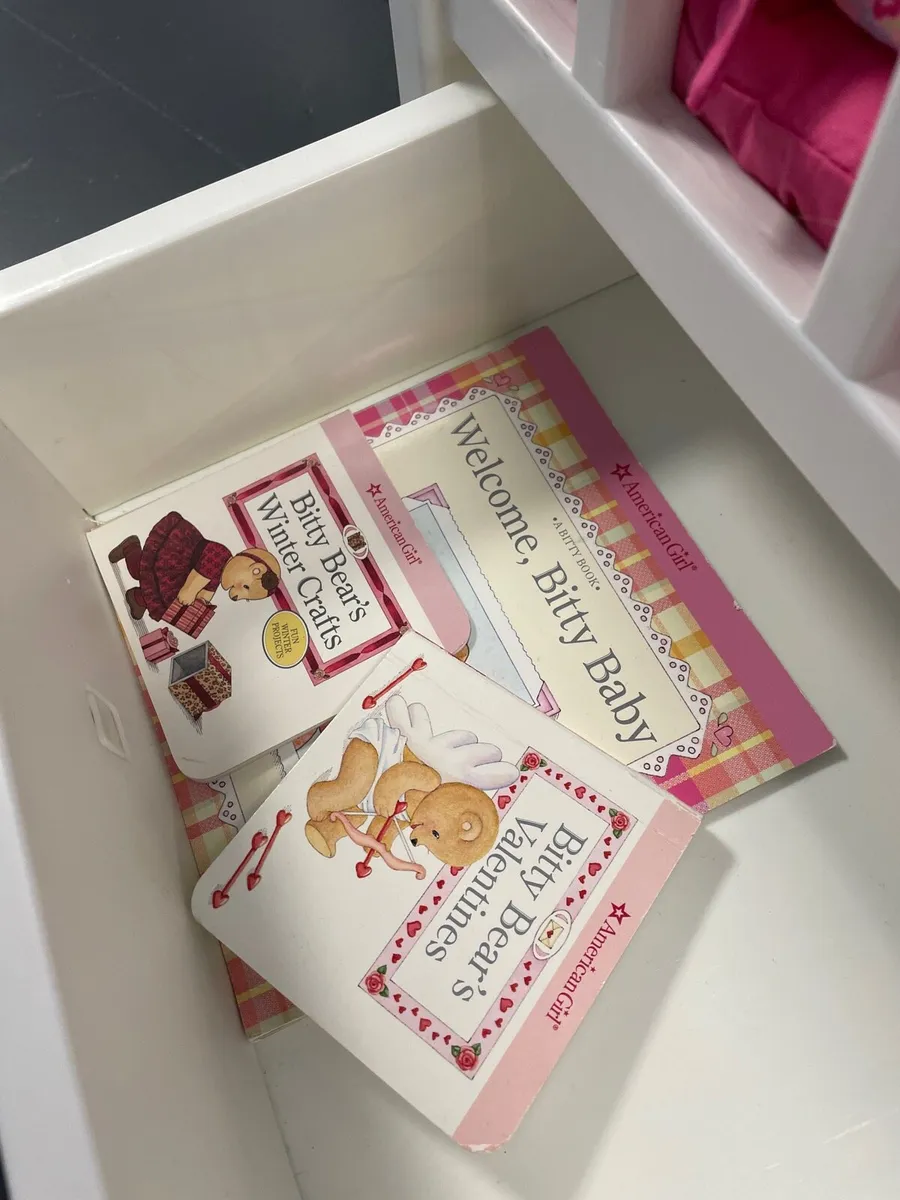 American Girl Bitty Baby cot and accessories - Image 4