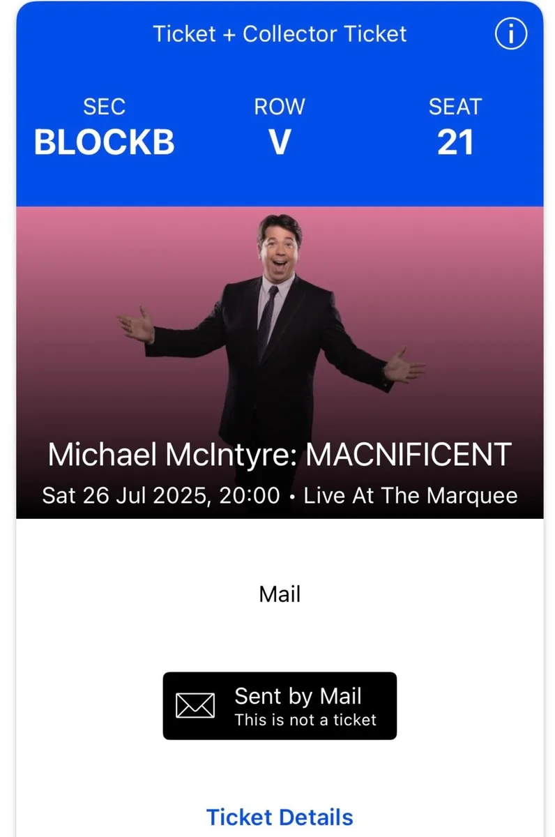 2 Tickets - Michael McIntyre - Cork - Image 3