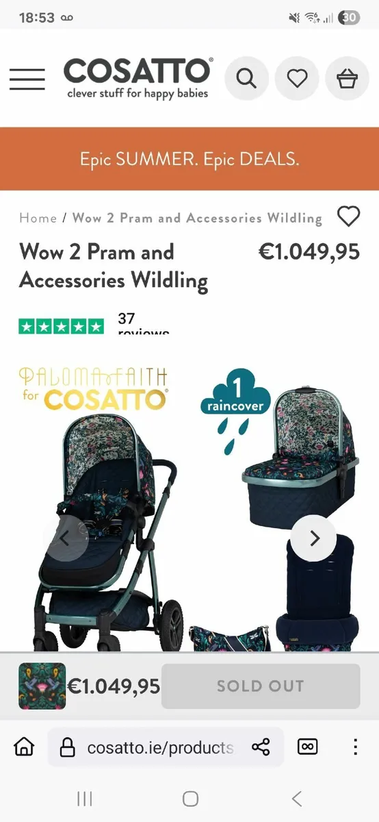 Wow 2 Pram and Accessories Wildling - Image 1