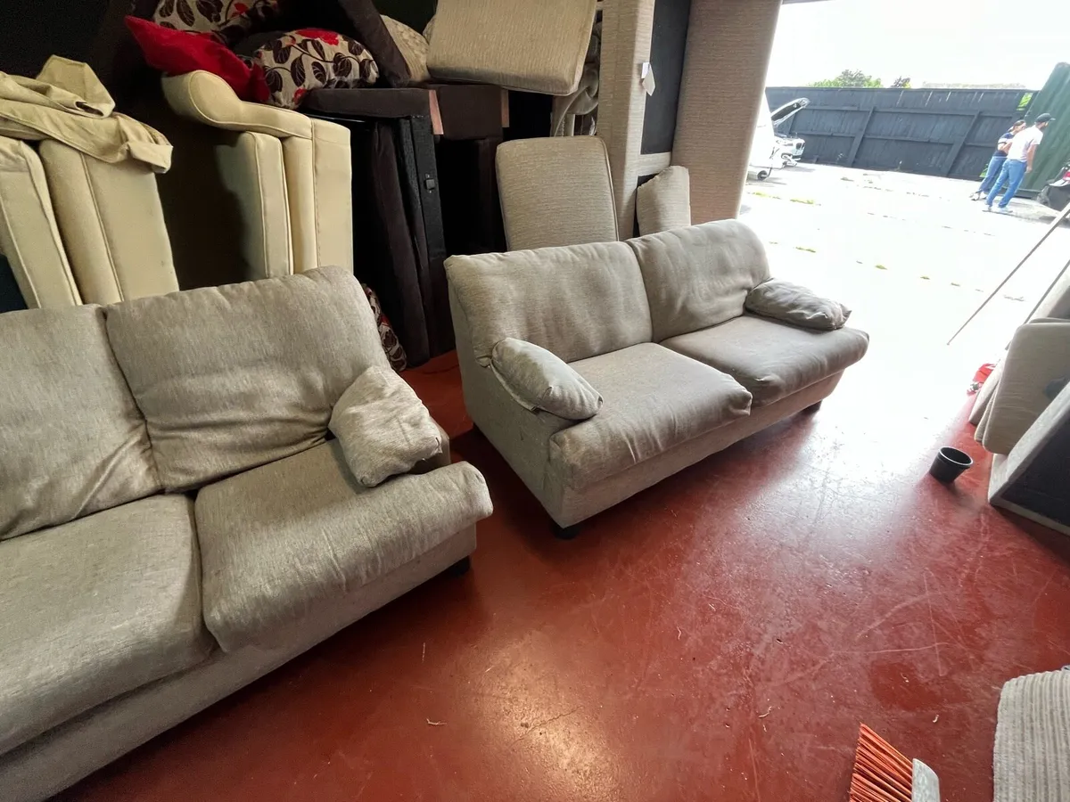 Grey sofa set couch furniture - Image 2