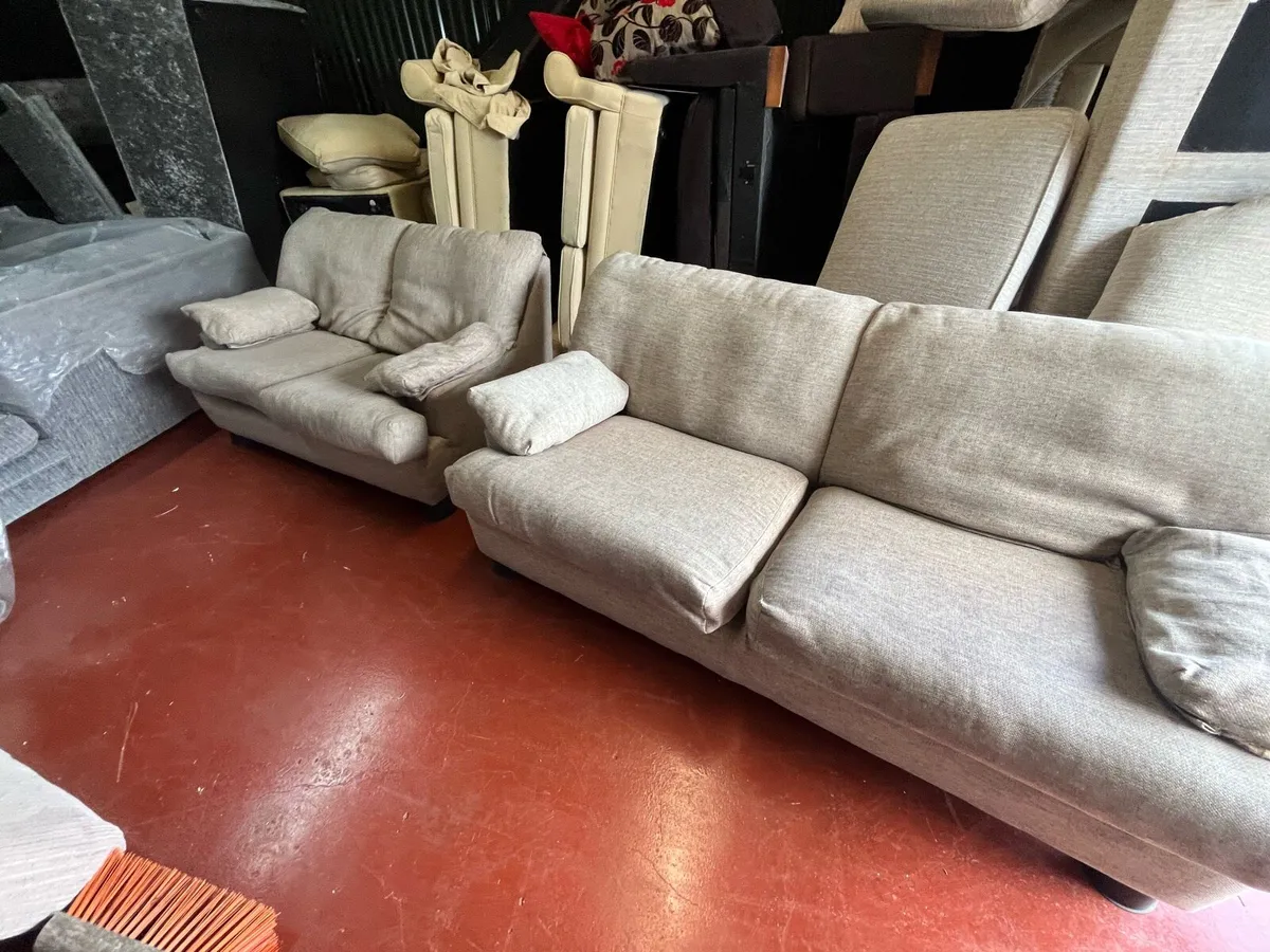 Grey sofa set couch furniture - Image 4