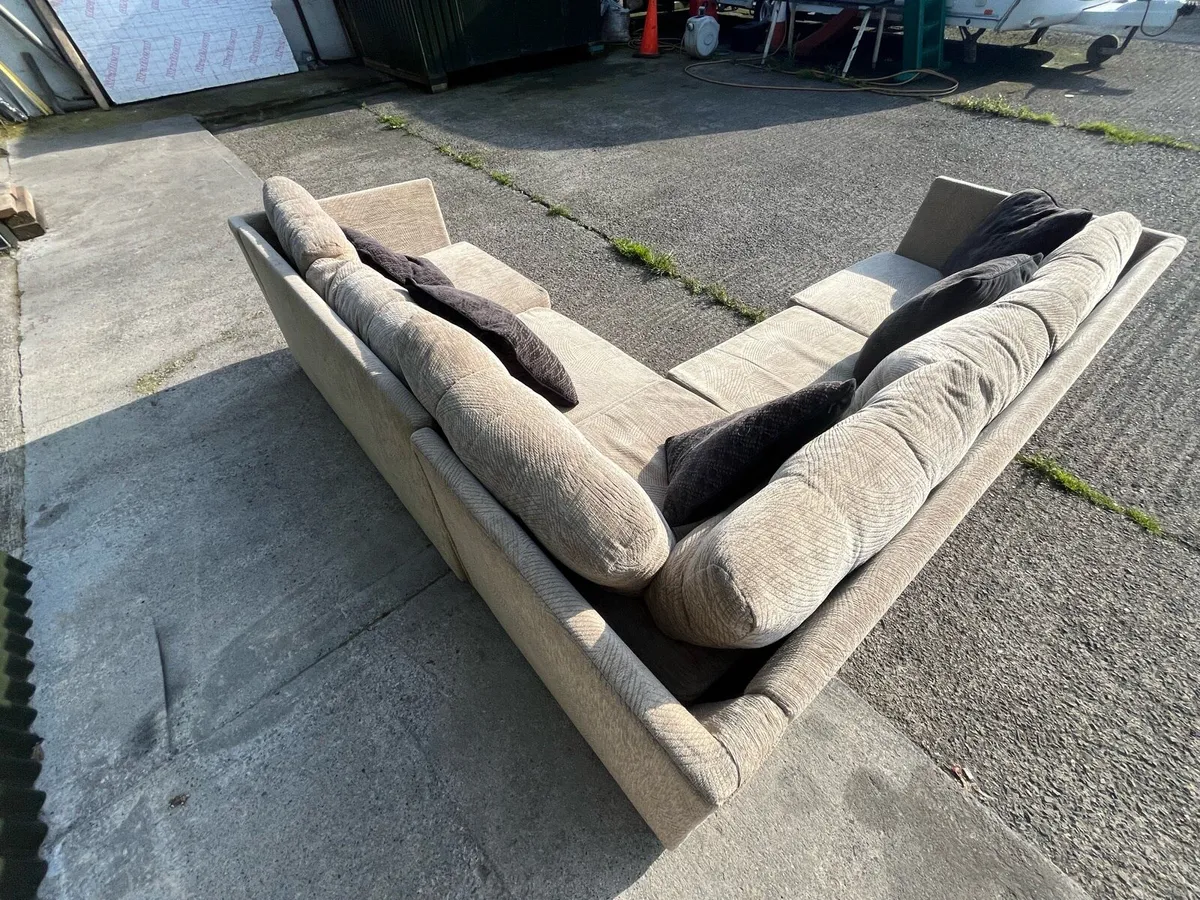 Beige corner sofa set delivery available - Image 4