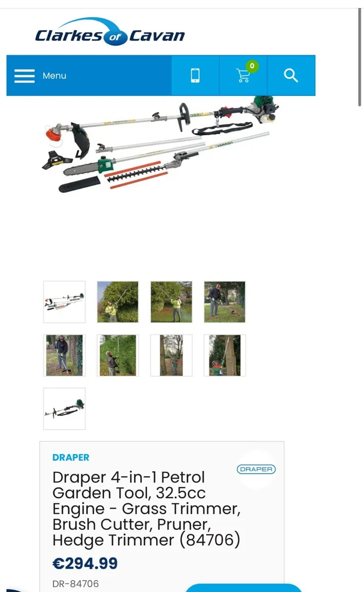 Draper 4-in-1 Petrol Garden Tool - Image 3