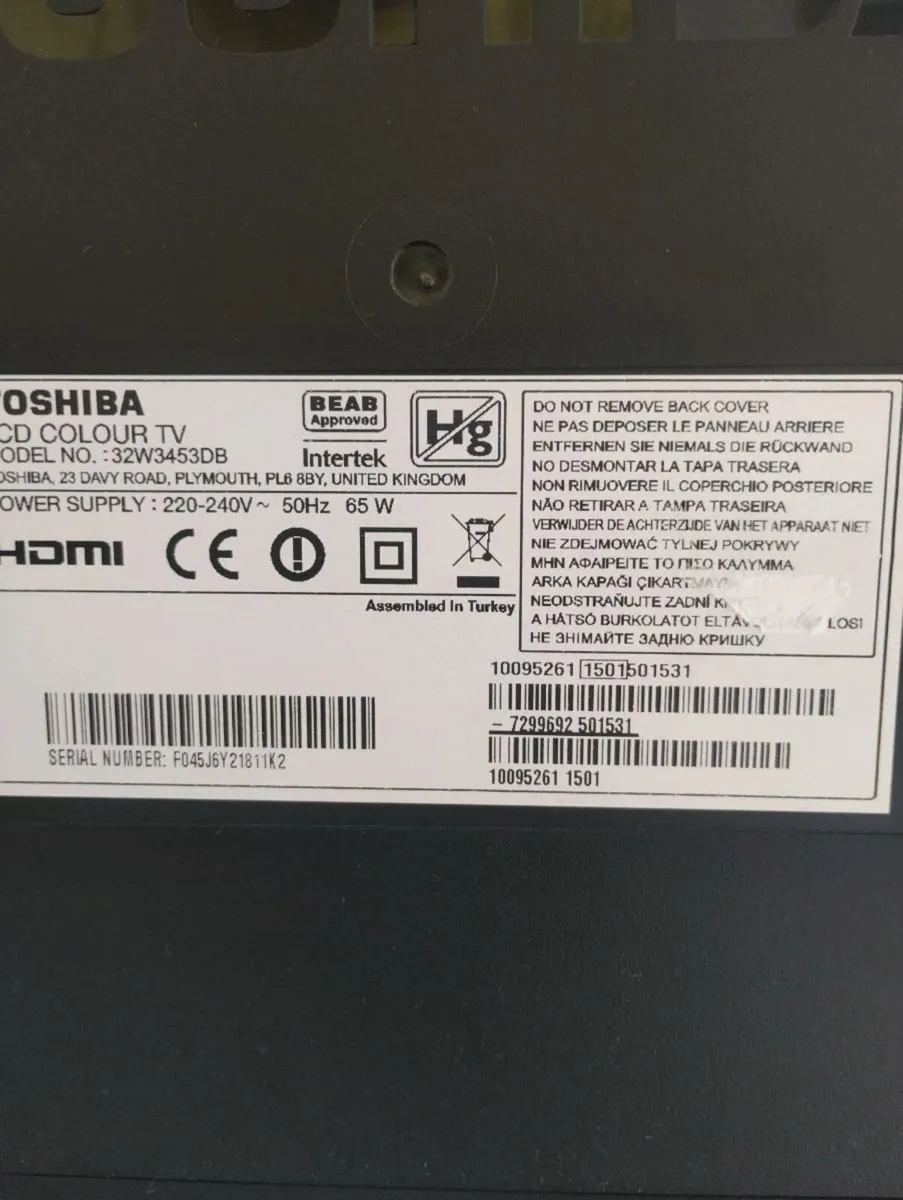 32" Toshiba TV - Image 3