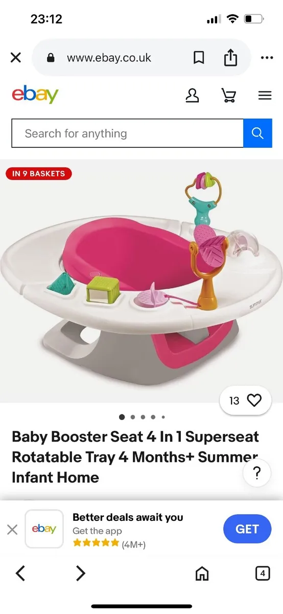 Summer baby eating chair