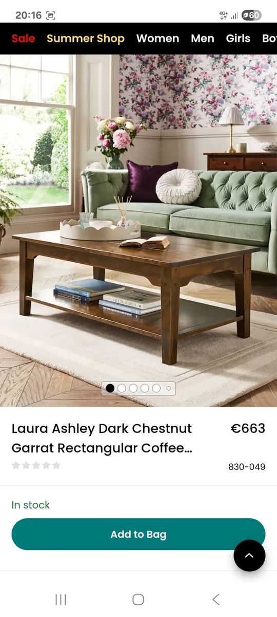 Laura Ashley Coffee Table - Image 2