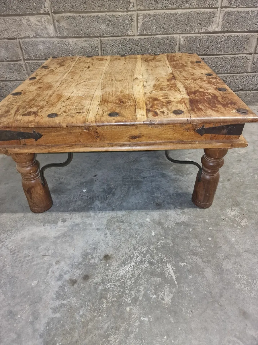 wood vintage coffee table - Image 1