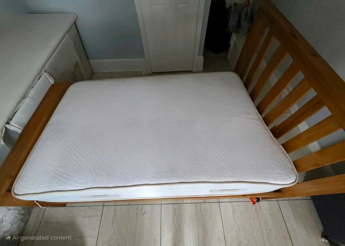 Double bed frame and matress - Image 2