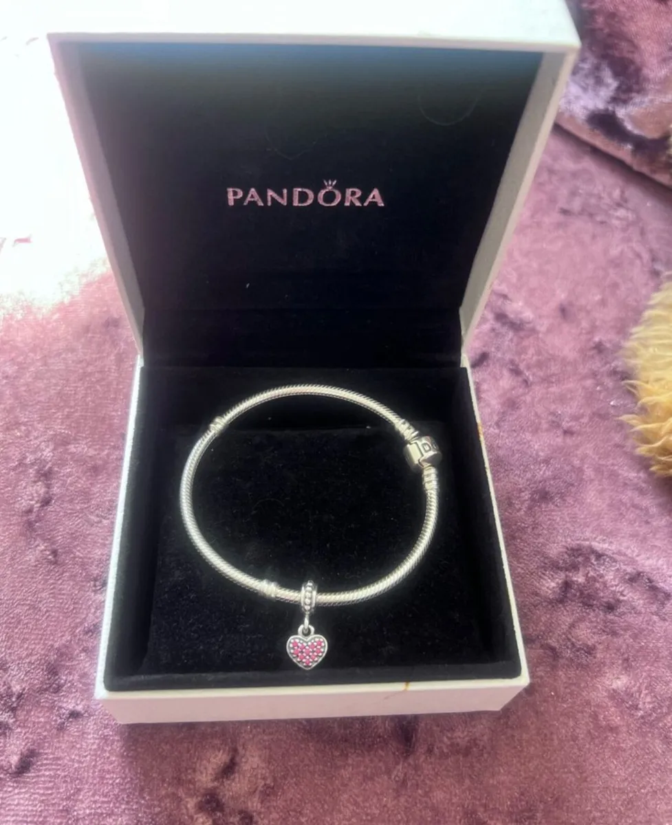 Genuine Pandora Charm Bracelet 19”