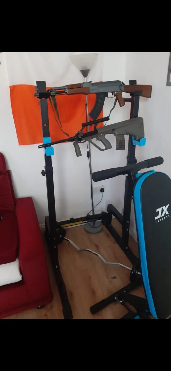 Squat rack and weights - Image 2