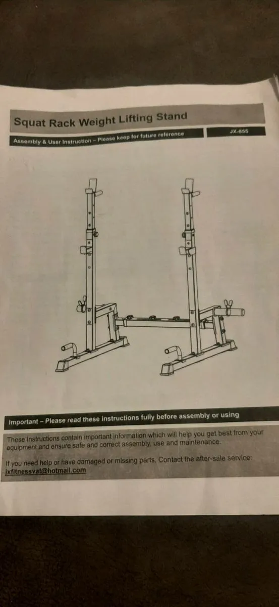 Squat rack and weights - Image 1
