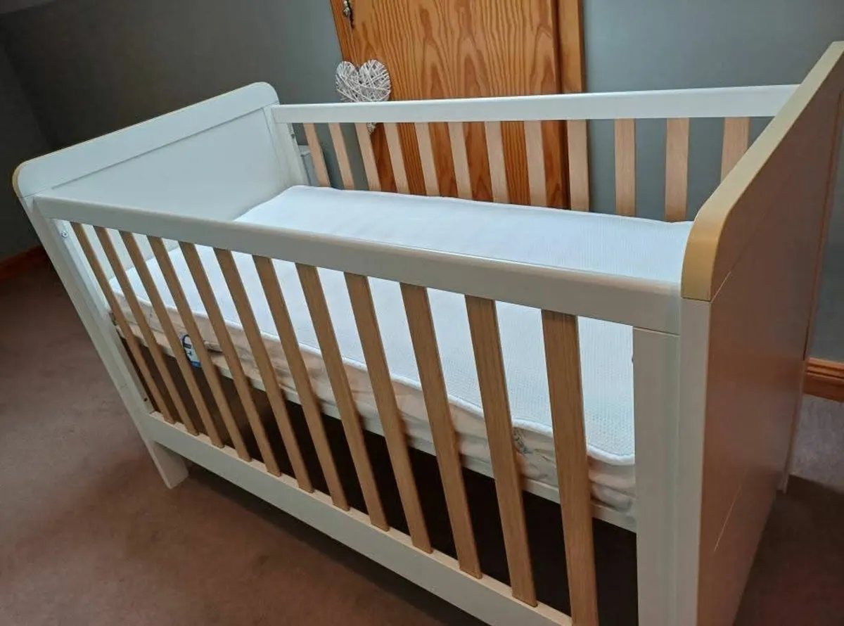 Mamas and Papas Cot/Bed, Changer and Wardrobe - Image 1